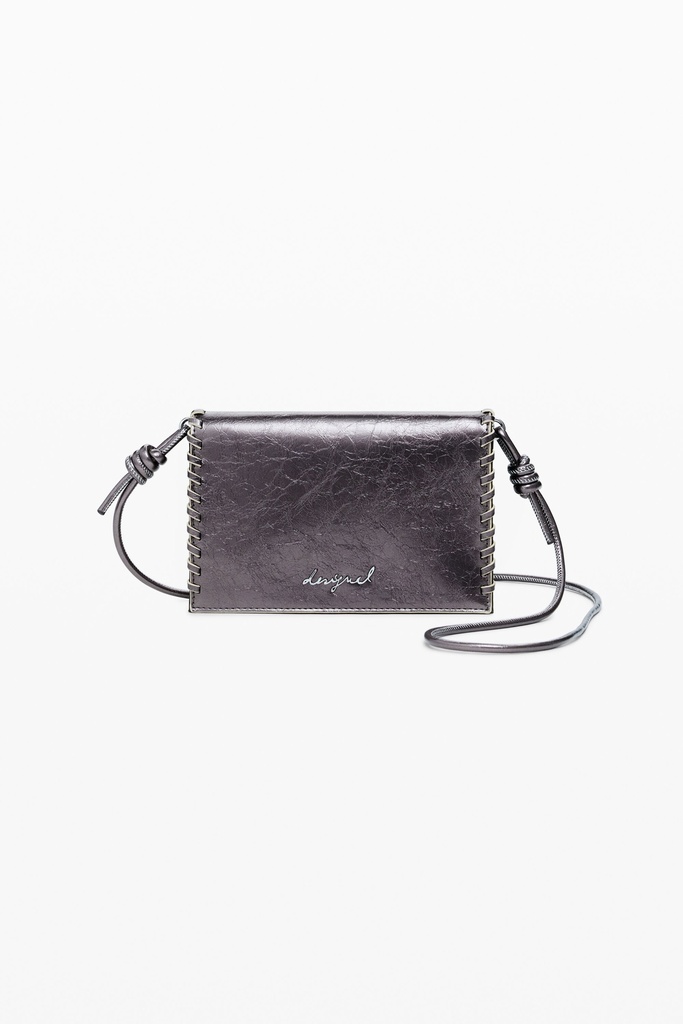 Large metallic convertible wallet 