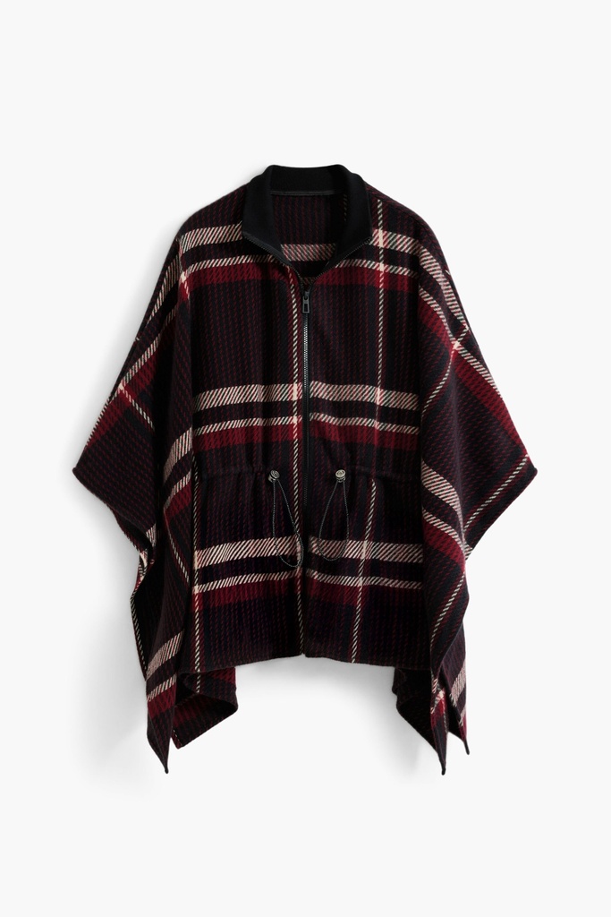 PONCHO_CHECKS ALDAMA 2000 NEGRO