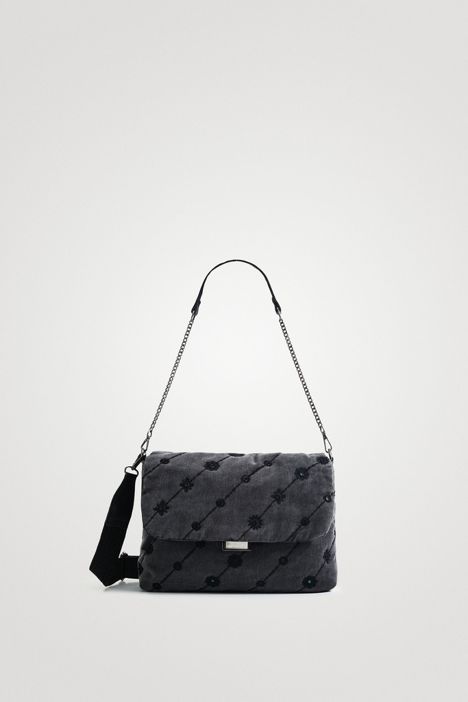 Bolso bandolera efecto denim