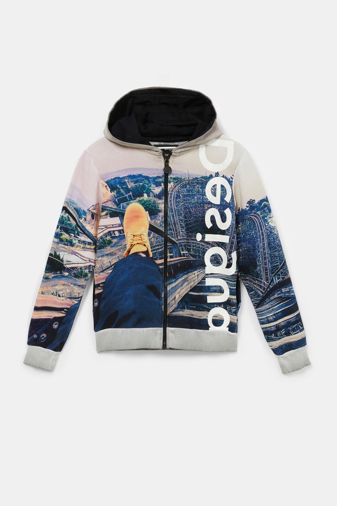 Sudadera capucha print fotográfico