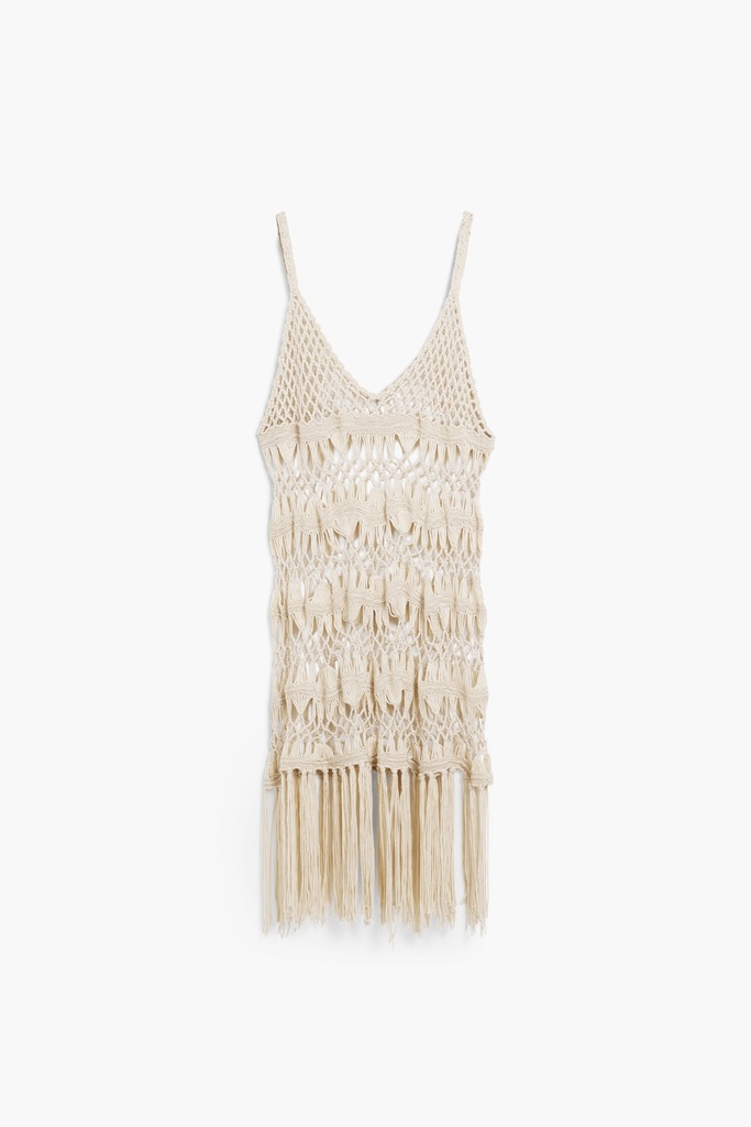 Crochet pareo with appliqués 
