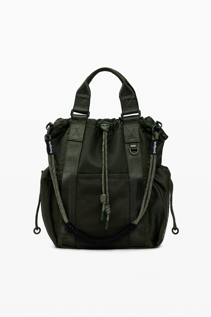 Waxed multi-position backpack 