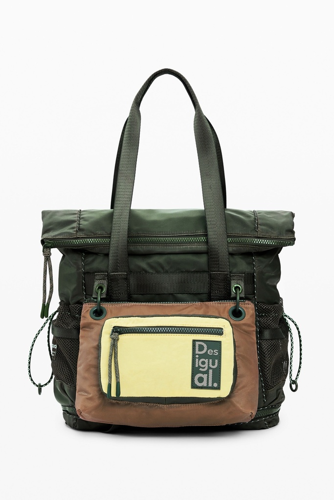 Bicolor waxed voyager backpack 