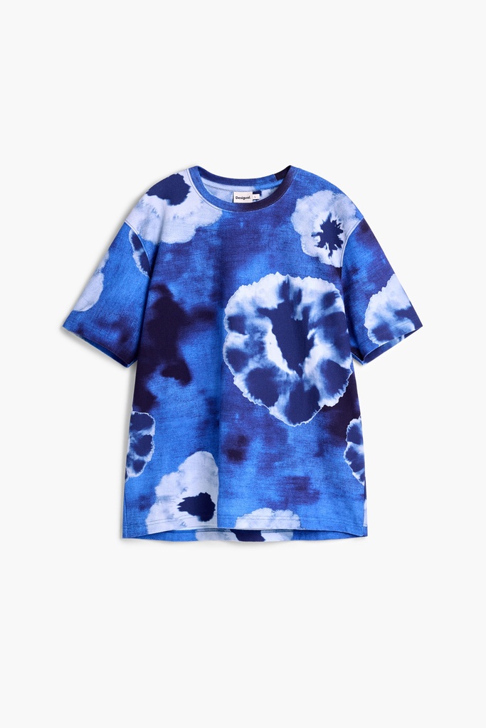 TS_FLOWER TIE DYE 5014 AZUL EUROPA