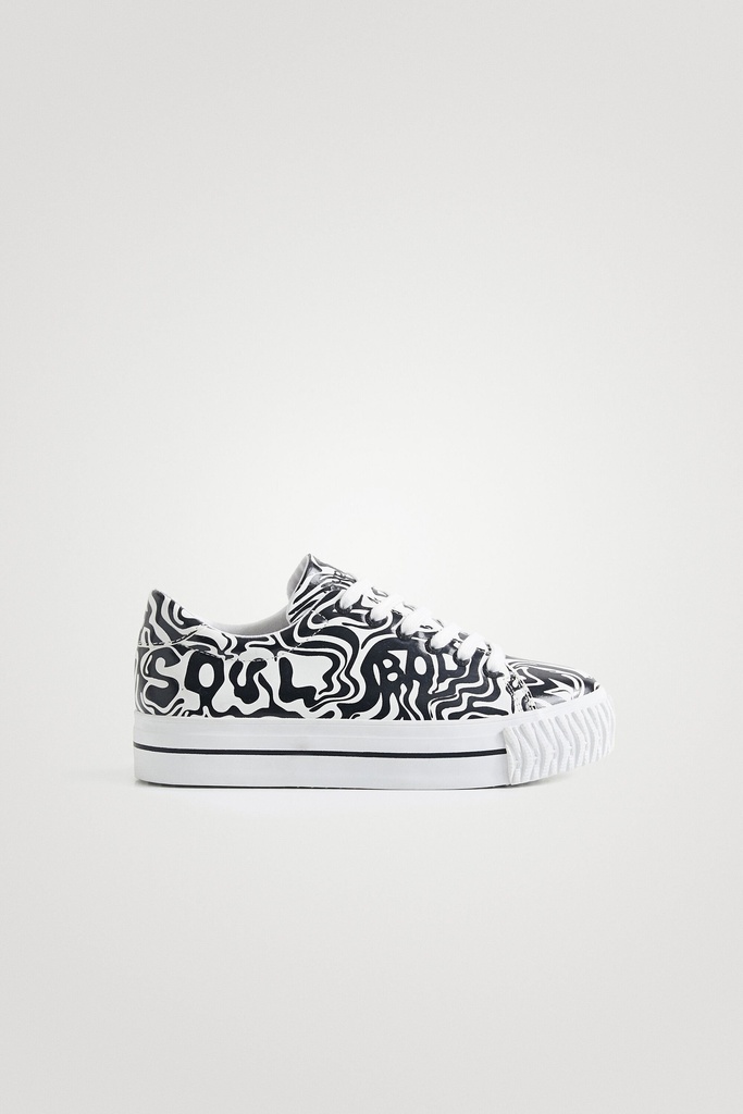 Sneakers piel sintética estampadas
