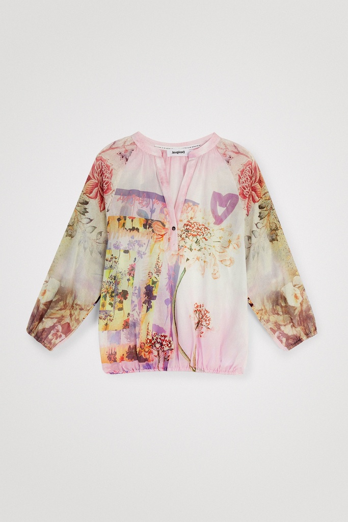 Blusa loose manga 3/4