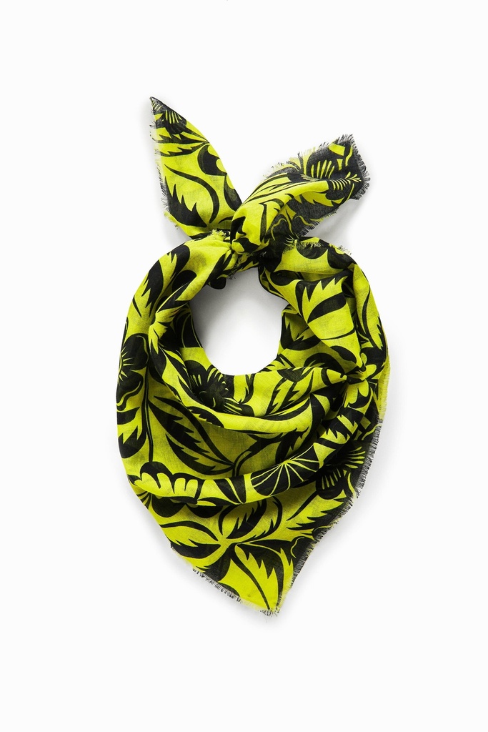 FOU_FLORAL BOLD SQU 4004 VERDE FLUOR