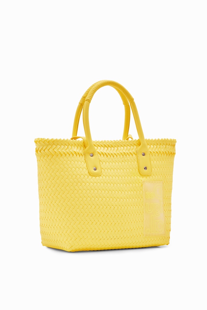 BAG_BASKET_BRAIDED ZAI 8018 AMARILLO