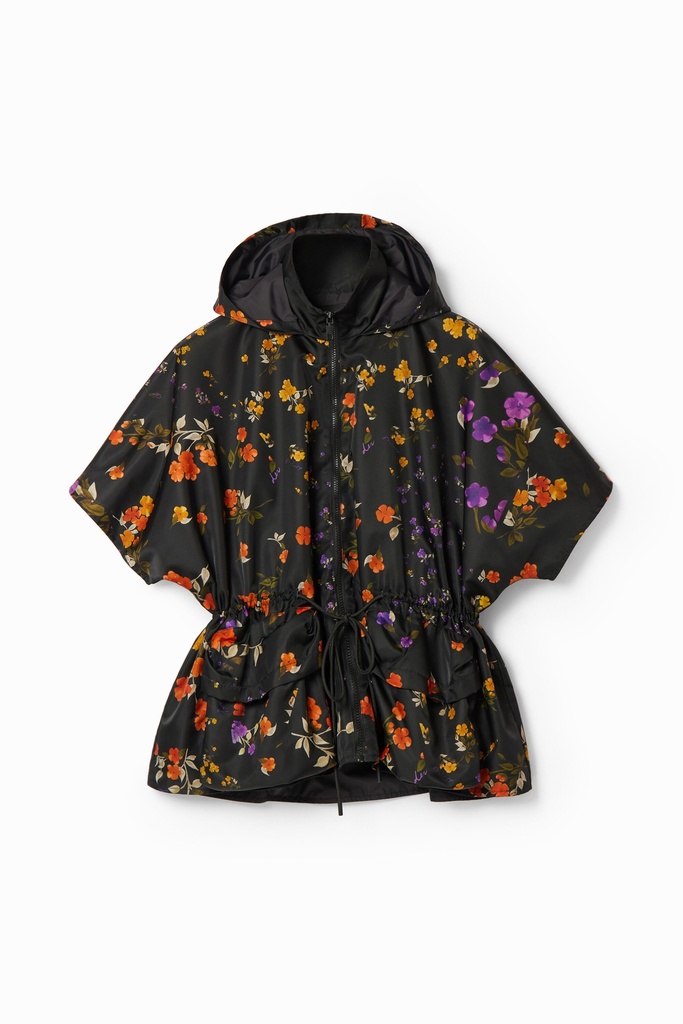 PONCHO_ARTISTIC FLOWER RI 2000 NEGRO