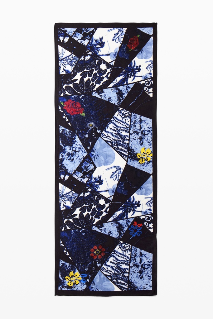 FOU_DENIM FLOWERS RECTANGL 5000 NAVY