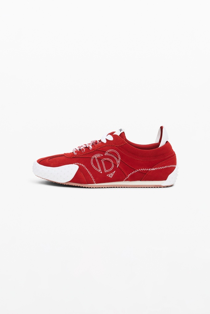SHOES_RETRO_ SUEDE SNEAKE 3092 ROJO