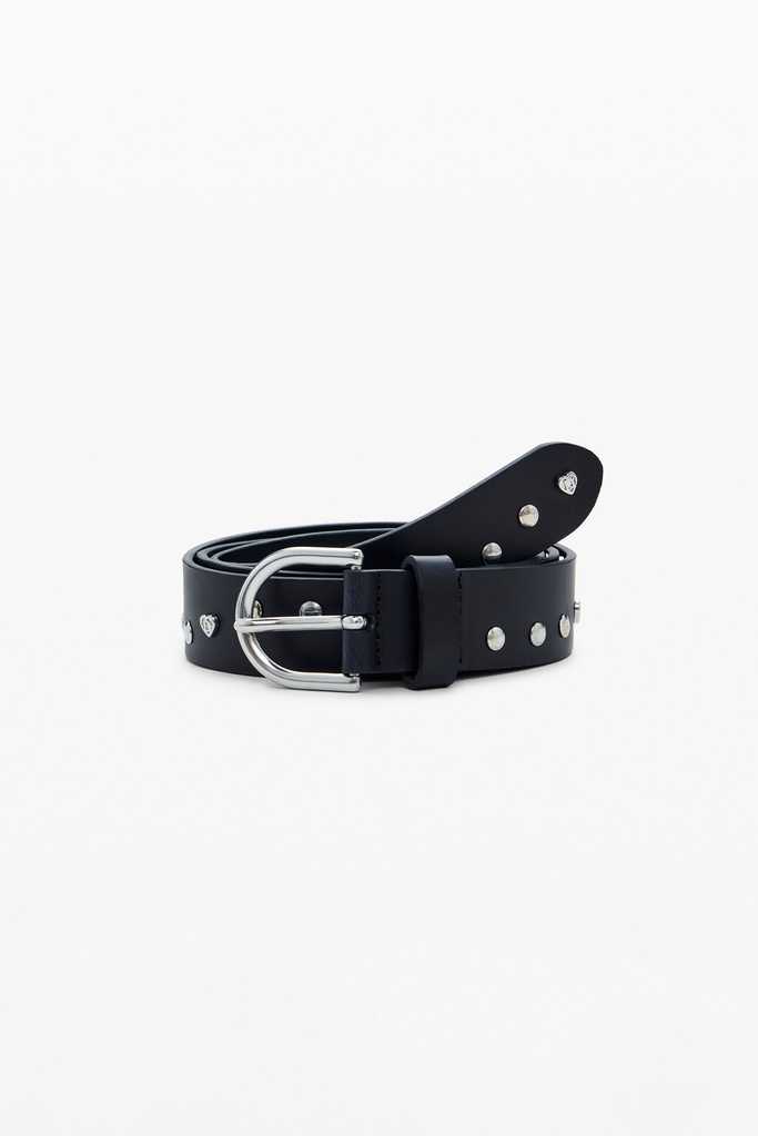 BELT_HEART STUDS 2000 NEGRO