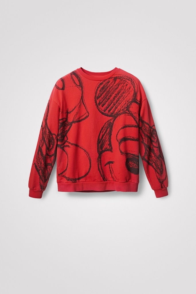 SWEAT_PLAY MICKEY, 7058 POPPY CORAL