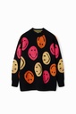 PULLOVER_SMILEYMULTICOLOR 2000 NEGRO