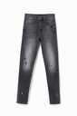 DENIM_FLORECILLA 2000 NEGRO