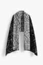SCARF_FLOWERY 2000 NEGRO