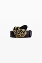 BELT_REPRISE BIG RIPPLED 9125 GOLD