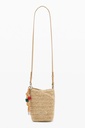 MONE_HALF LOGO RAFFIA H 1014 NATURAL
