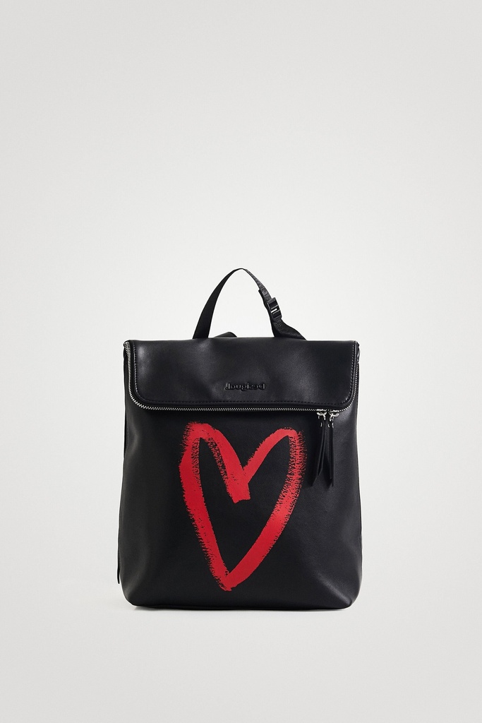 Mochila cuadrada efecto piel