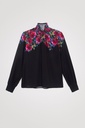 Blusa loose canesú floral