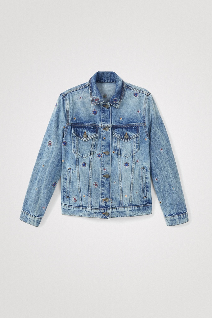 Chaqueta vaquera slim mandalas