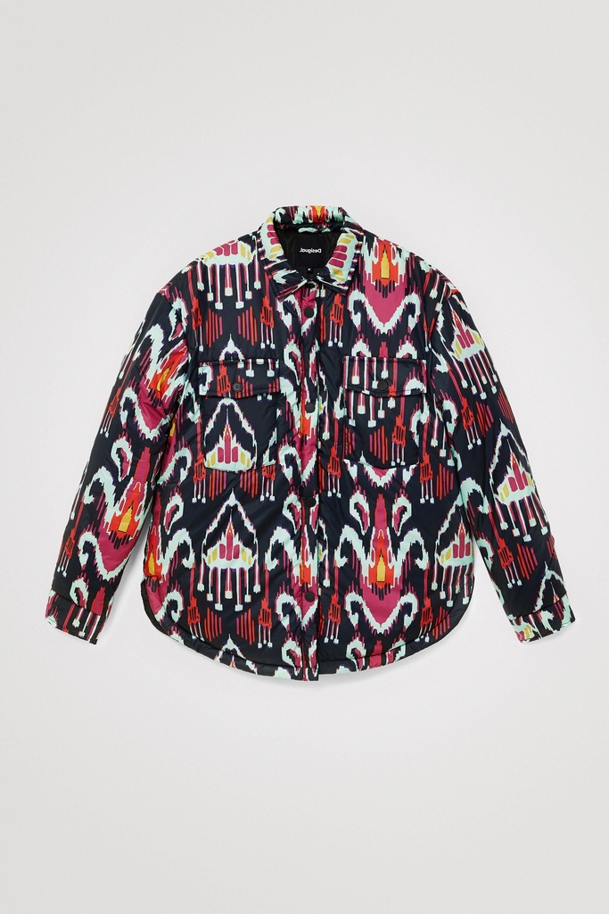 Sobrecamisa acolchada estampada