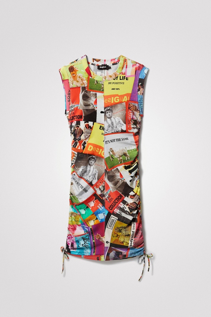 Vestido slim corto fruncible