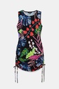 Vestido corto slim fruncido